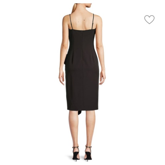 Bardot Carmelle Ruffle Sheath Dress  Black Spaghetti Strap - Picture 5 of 5